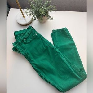 Hudson Jeans Women’s Green Skinny Jeans Made in USA Stretch Denim